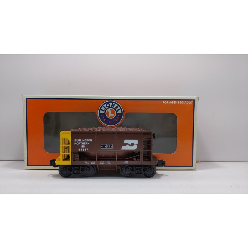 Lionel 6-17807 O Gauge Burlington Northern Ore Car w/ Load #95887 NIB