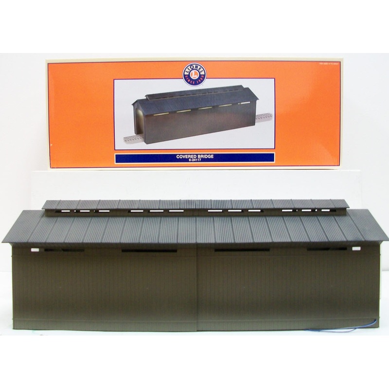 Lionel 6-24117 O Lighted Covered Bridge Assembled EX/Box