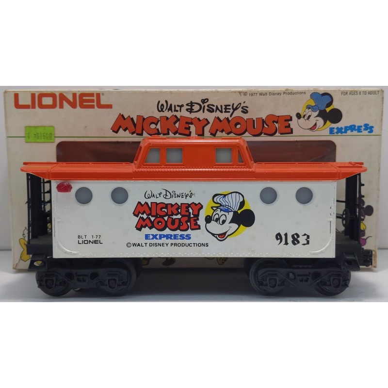 Lionel 6-9183 O Gauge Mickey Mouse Illuminated Caboose LN/Box