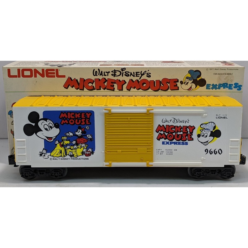 Lionel 6-9660 O Gauge Mickey Mouse Hi-Cube Boxcar EX