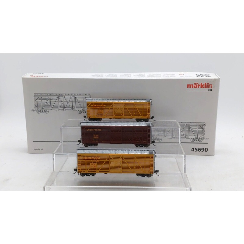 Marklin 45690 HO Scale Union Pacific Stock Car (Set of 3) LN/Box