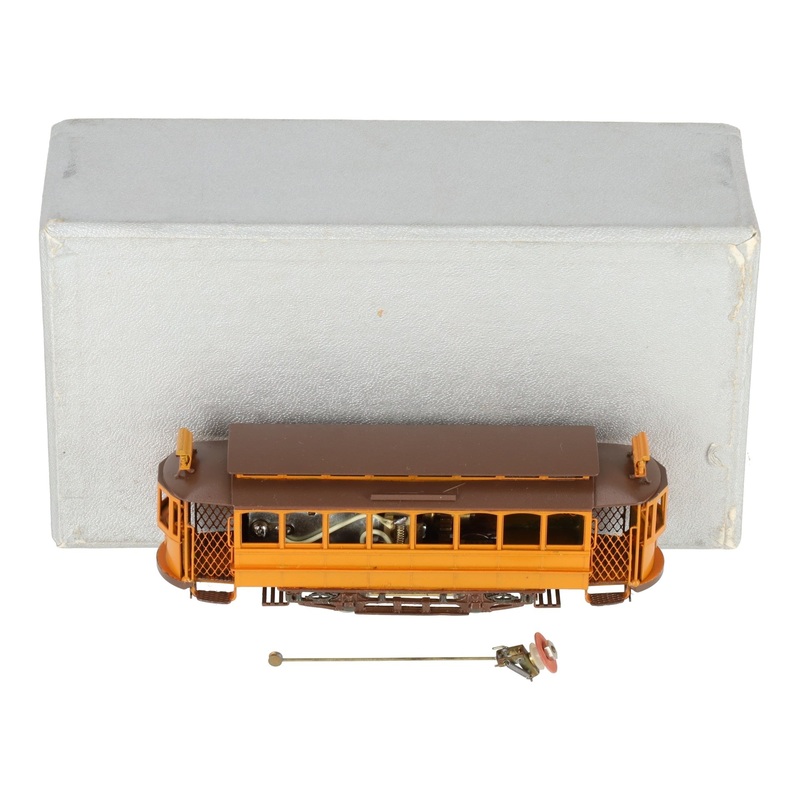 Custom NJ Brass TO-404 BRASS HO Scale Metropolitan Street Railway Short Trolley LN/Box