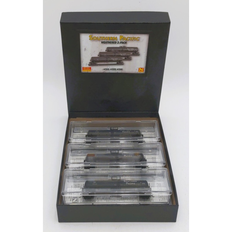 Micro-Trains 99305870 N Scale Southern Pacific Weathered Tank Car (Set of 3) NIB