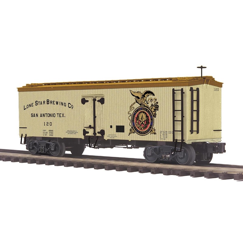 MTH 20-94693 O Lonestar Beer O Scale Premier 36 Woodsided Reefer Car NIB
