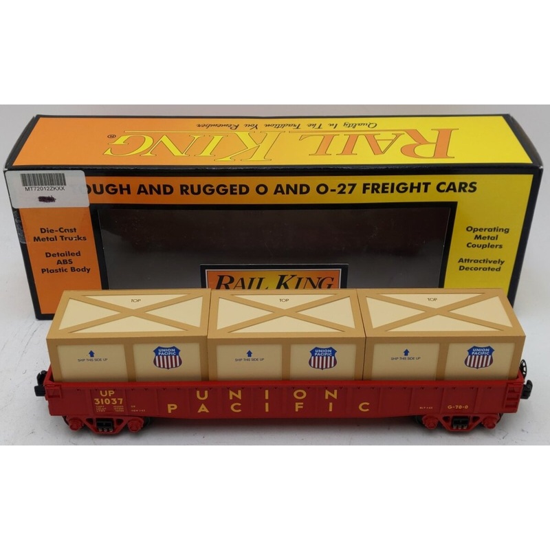 MTH 30-72012 O Gauge Union Pacific Gondola Car w/ Crates #31037 LN/Box