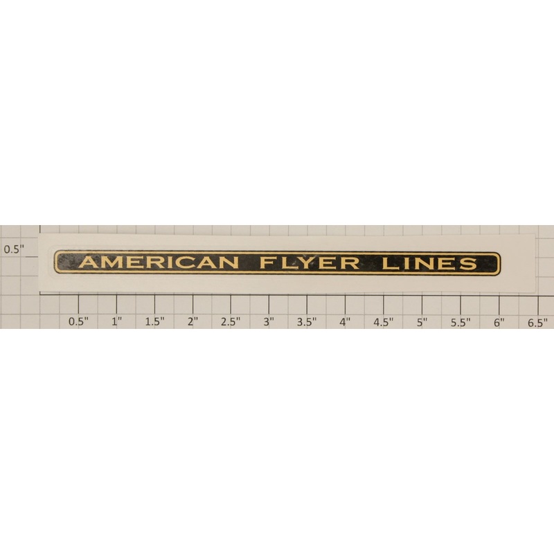 American Flyer 4331-15 Black/Gold American Flyer Lines Water-Soluble Decal