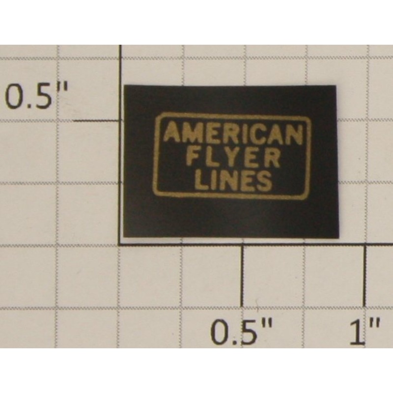 American Flyer 500-13 Black and Gold American Flyer Lines Sticker Decal