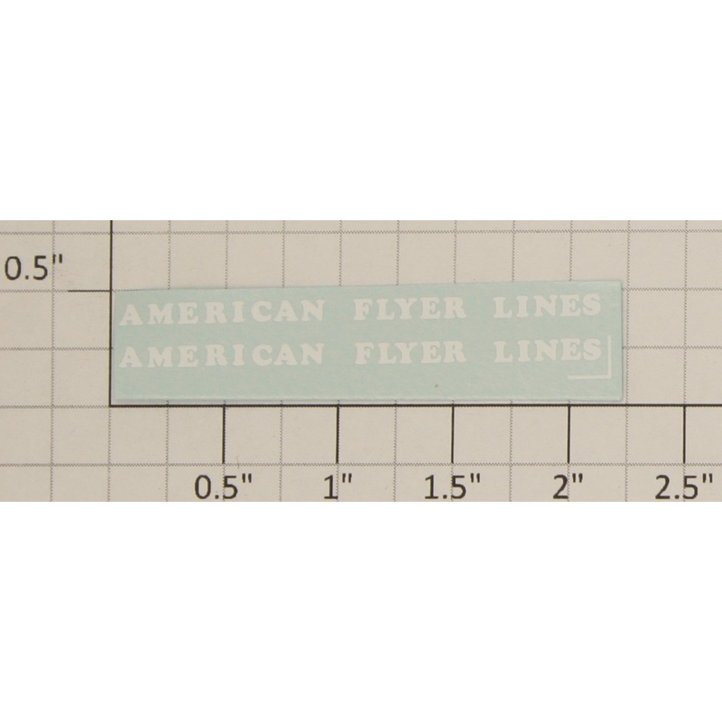 American Flyer WSD10 White American Flyer Lines Water Soluble Decal (Set of 2)