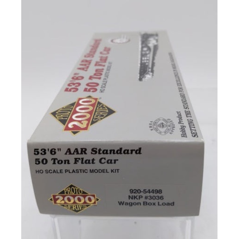 Life Like 920-54498 53’6 AAR Standard 50 Ton Flat Car w/Resin Box Load Kit