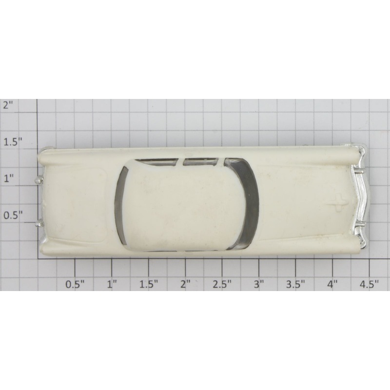 Lionel 6414-25 White Repro Automobile with Chrome Bumpers