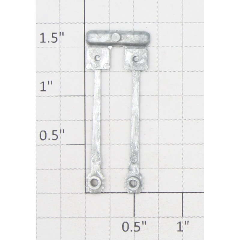 Roundhouse 76007 HO Unfinished Die Cast Main Drive Rod (Set of 2)