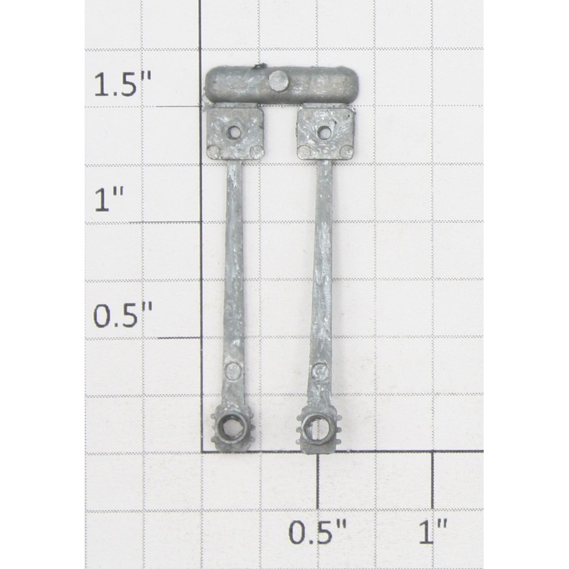 Roundhouse 76107 HO Unfinished Die Cast Main Drive Rod (Set of 2)