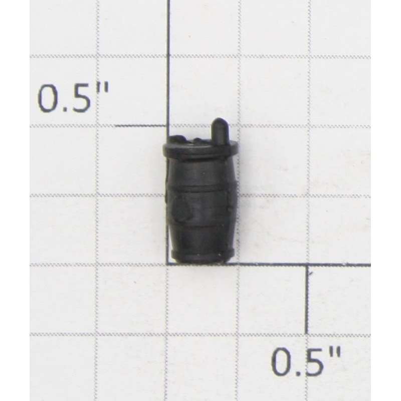 Roundhouse 76309 HO Black Plastic Barrel 7/16 x 1/4