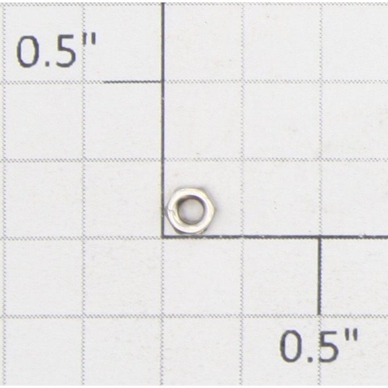Roundhouse 90020 #2-56 1/16 ID x 5/32 OD Steel Hex Nut