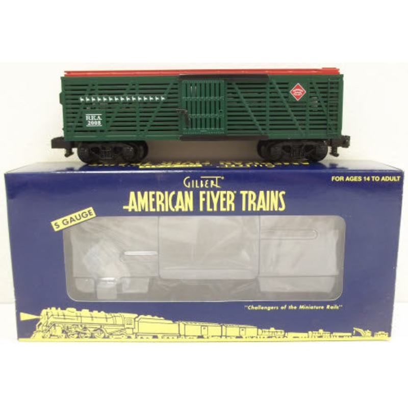 American Flyer 6-48375 S Gauge Christmas Stock Car w/Reindeer #2008 EX/Box