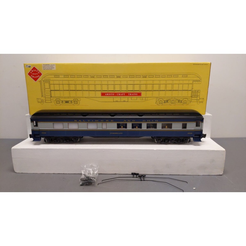 Aristo-craft 31502 1:29 Scale B&O Cumberland Heavyweight Diner – Metal Wheels EX/Box
