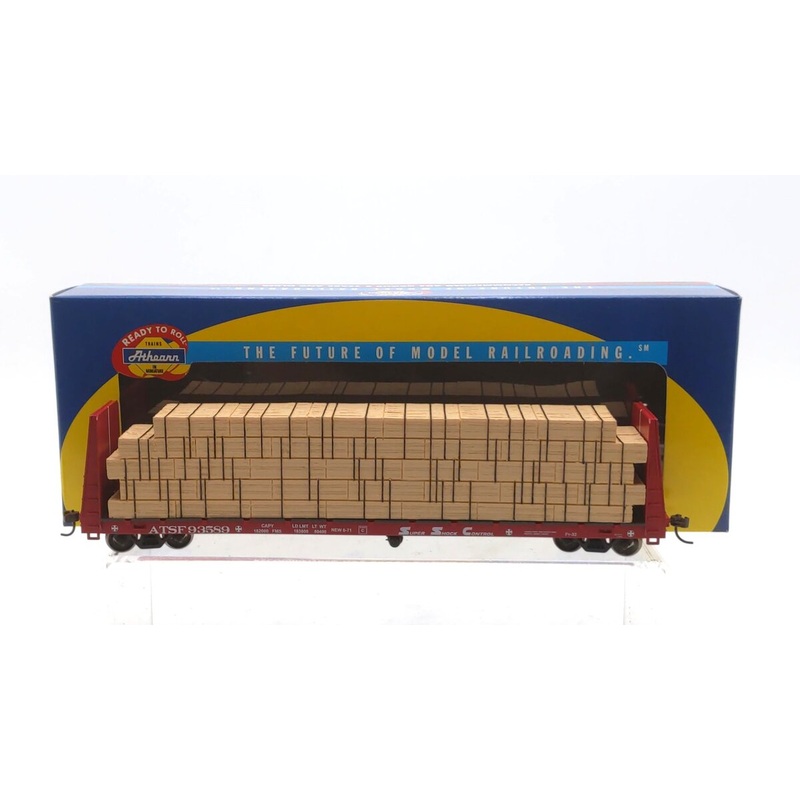 Athearn 92713 HO Scale Atchison Topeka Santa Fe Bulkhead Car #93589 NIB