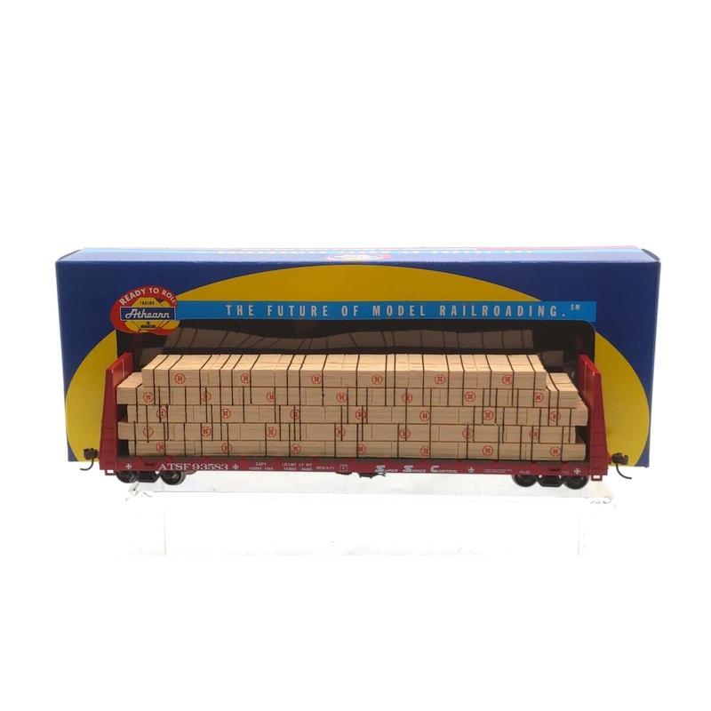 Athearn 92714 HO Scale Atchison Topeka Santa Fe 60′ Bulkhead Car #93583 NIB