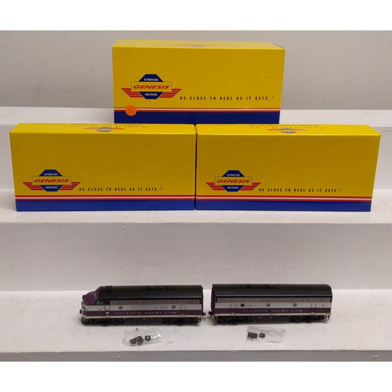 Athearn G2511 HO Scale Atlantic Coast Line F-3 Phase 4 Diesel AB Set EX/Box