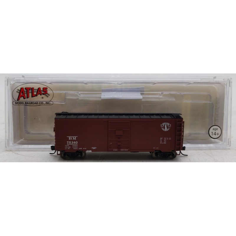 Atlas 50000949 N Scale Boston & Maine 40′ PS-1 Box Car #75340 EX/Box