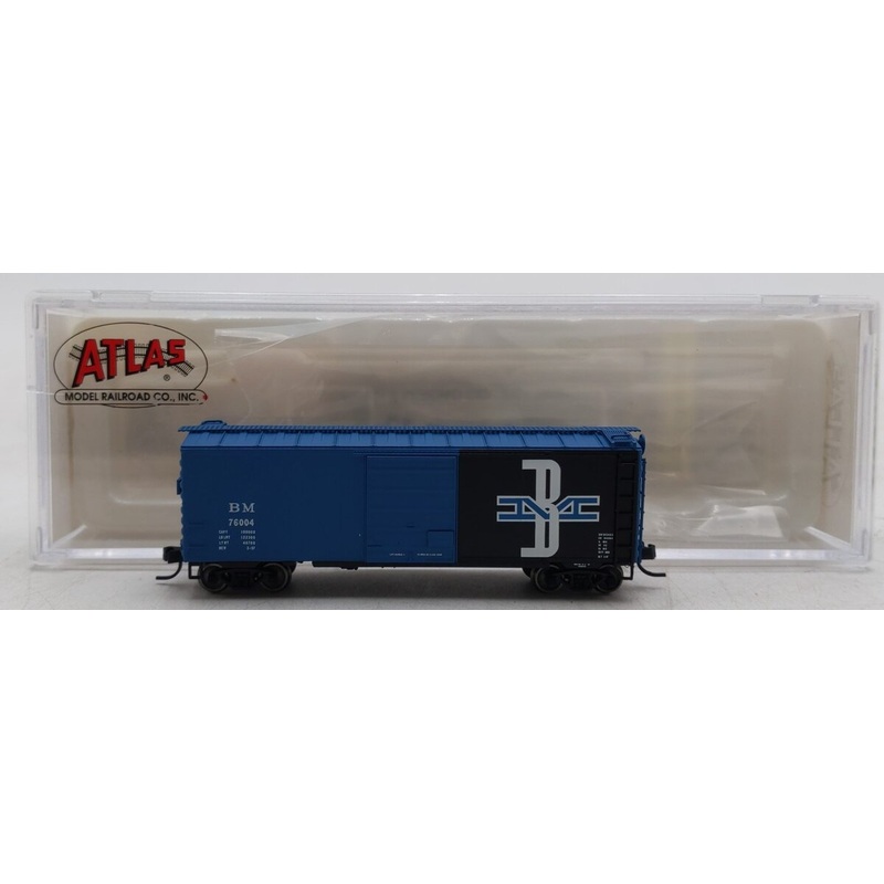 Atlas 50001621 N B&M 40′ boxcar #76004 EX/Box