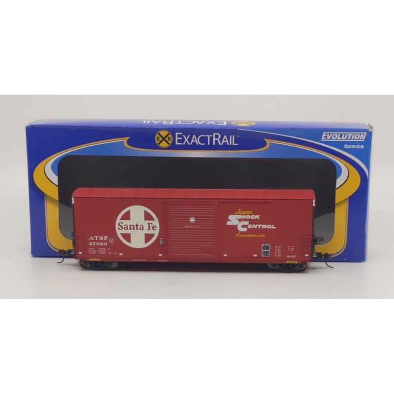 ExactRail EE-1009-3 HO Santa Fe PC&F 6033 Cu.Ft. Single Door Boxcar ATSF #47083 LN/Box