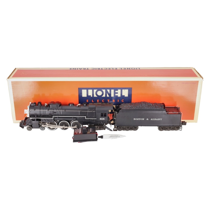 Lionel 6-18042 O Gauge B&A Hudson 4-6-4 Steam Locomotive & Tender #618 w/RS II EX/Box