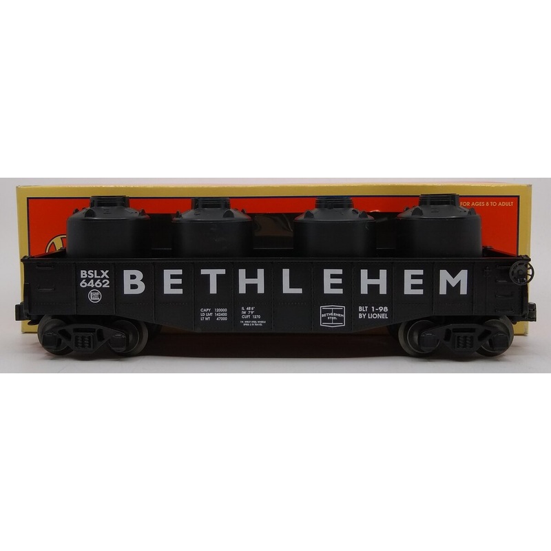 Lionel 6-26905 O Gauge Bethlehem Steel Gondola Car #6462 with Canisters NIB