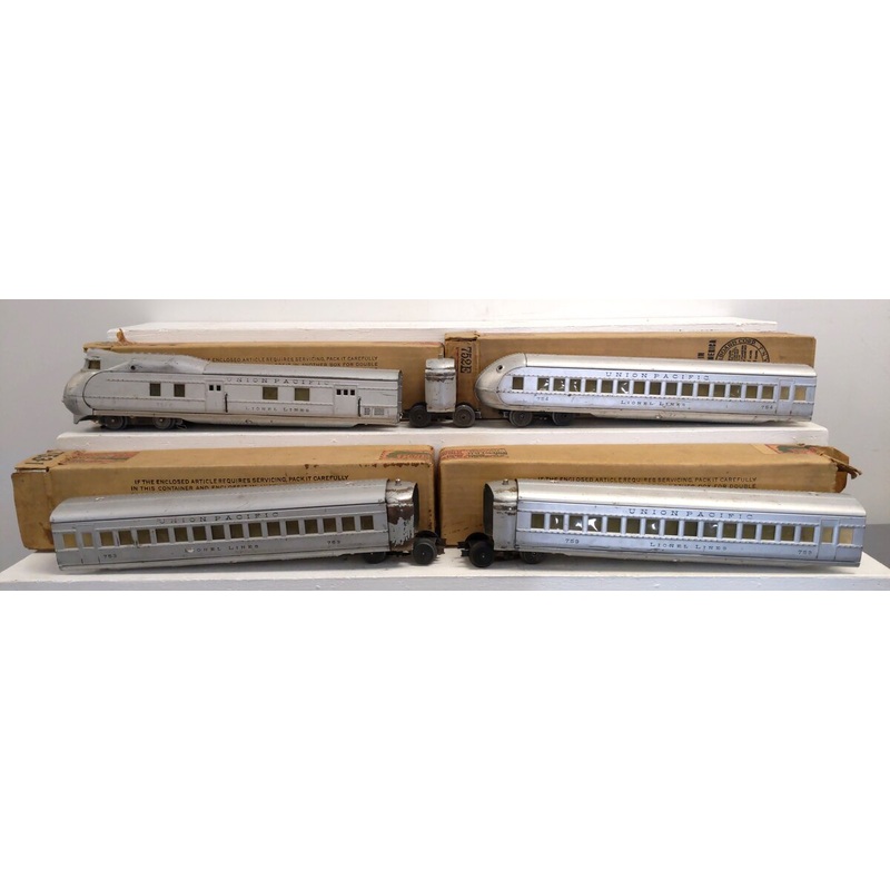 Lionel 752E Vintage O Prewar Union Pacific M10000 Streamliner Set VG/Box