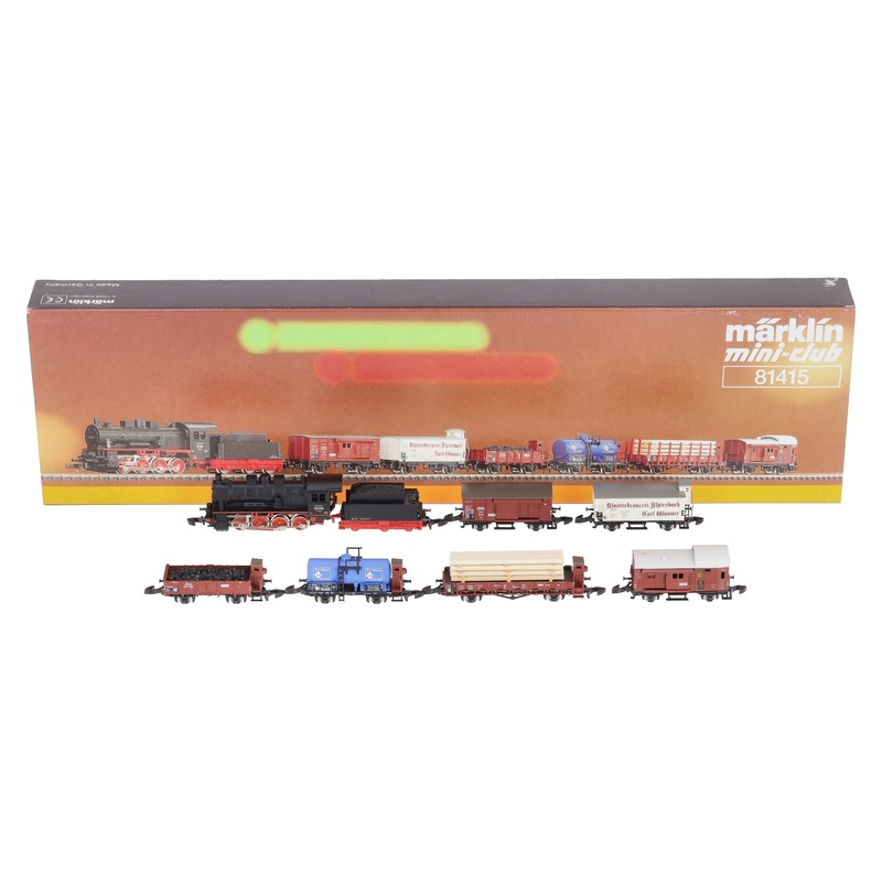 Marklin 81415 Mini-Club Z Gauge Steam Freight Train Set LN/Box