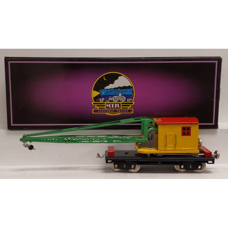 MTH 10-1081 Standard Gauge Yellow and Red Operating Crane Car #219 EX/Box