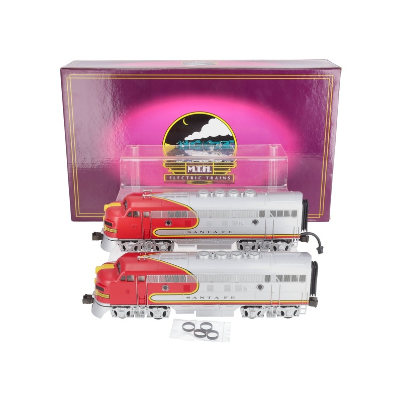 MTH 20-2151-1 O Gauge Santa Fe F3 AA Diesel Engine Set #20/21 w/PS1 VG/Box