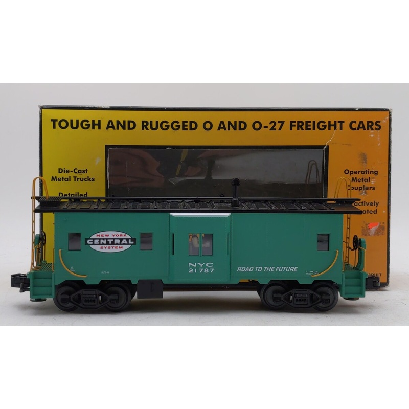 MTH 30-7739 O Gauge NYC Green Illuminated Bay Window Caboose #21787 EX/Box