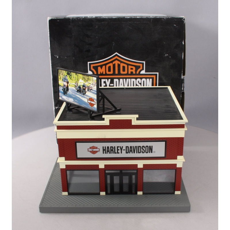 MTH 30-90111 O Gauge Harley Davidson Motorcycle Shop NIB