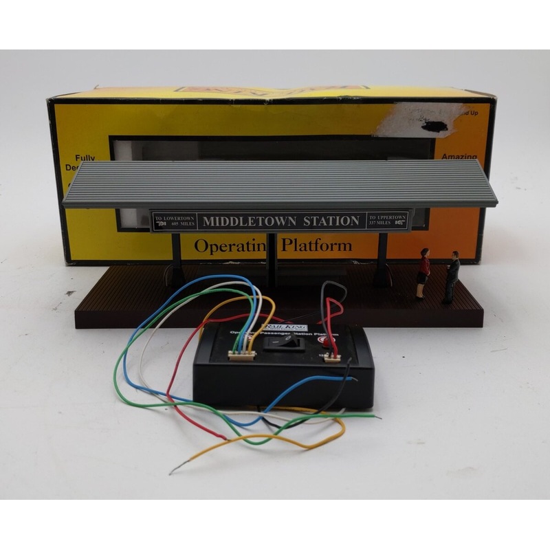 MTH 30-9107 O Middletown Operating Station Platform w/Gray Roof EX/Box