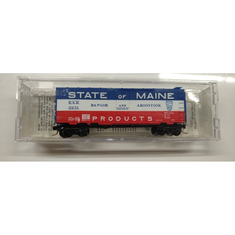 Micro-Trains 02100020 N Bangor & Aroostook 40′ Standard Plug Door Boxcar #2231 LN/Box