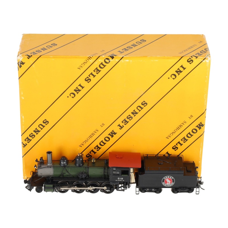 Sunset Models HO BRASS Great Northern F-1 2-8-0 Steam Loco & Tender #519 EX/Box
