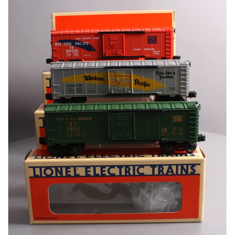 Lionel 6-19257 O Gauge Western Pacific 6464 Series II Boxcars (Set of 3) EX/Box