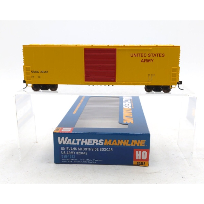 Walthers 910-1922 HO United States Army 50′ Evans Smooth-Side Boxcar #29442 NIB