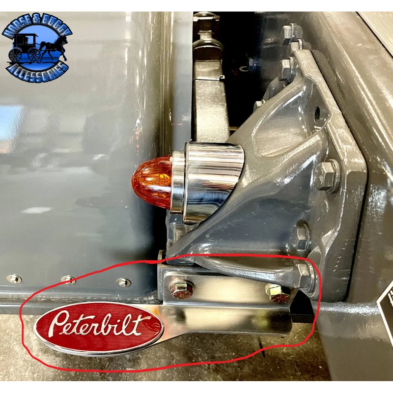 #1802 Peterbilt (extra heavy duty) frame steps Low air leaf suspension 2005 and newer (sold in pairs) (emblem not included)