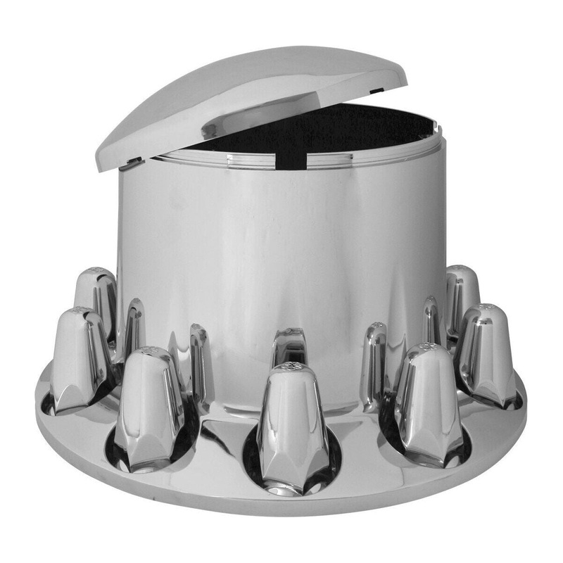40141 Peterbilt Kenworth universal hub Covers 33mm push-on Chrome Plastic Semi 40141