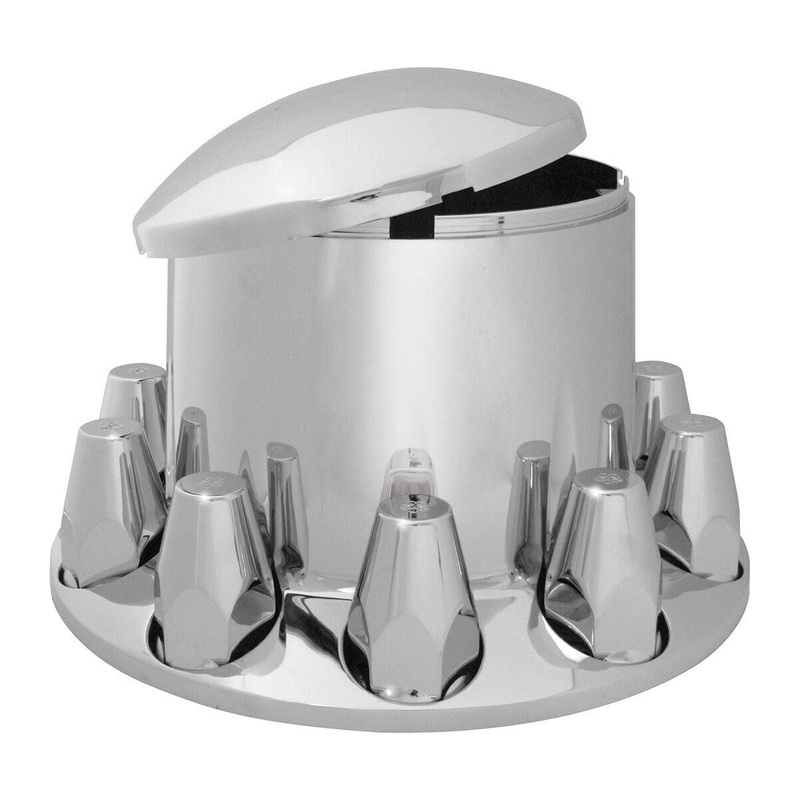40144 Peterbilt Kenworth universal hub Covers 33mm screw-on Chrome Plastic Semi 40144