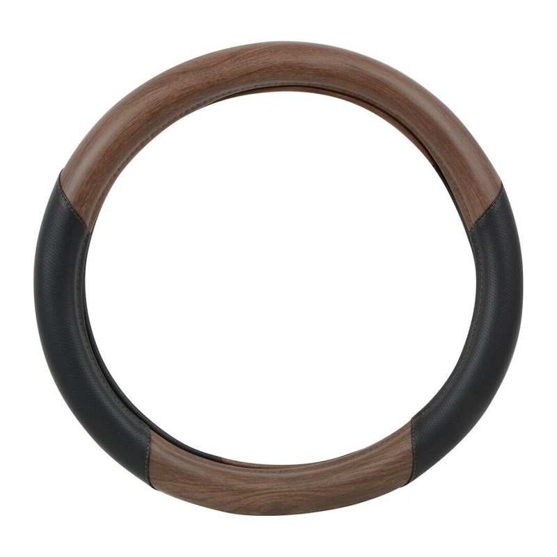 54060 truck universal steering wheel cover 18 matte natural dark wood black 54060 new