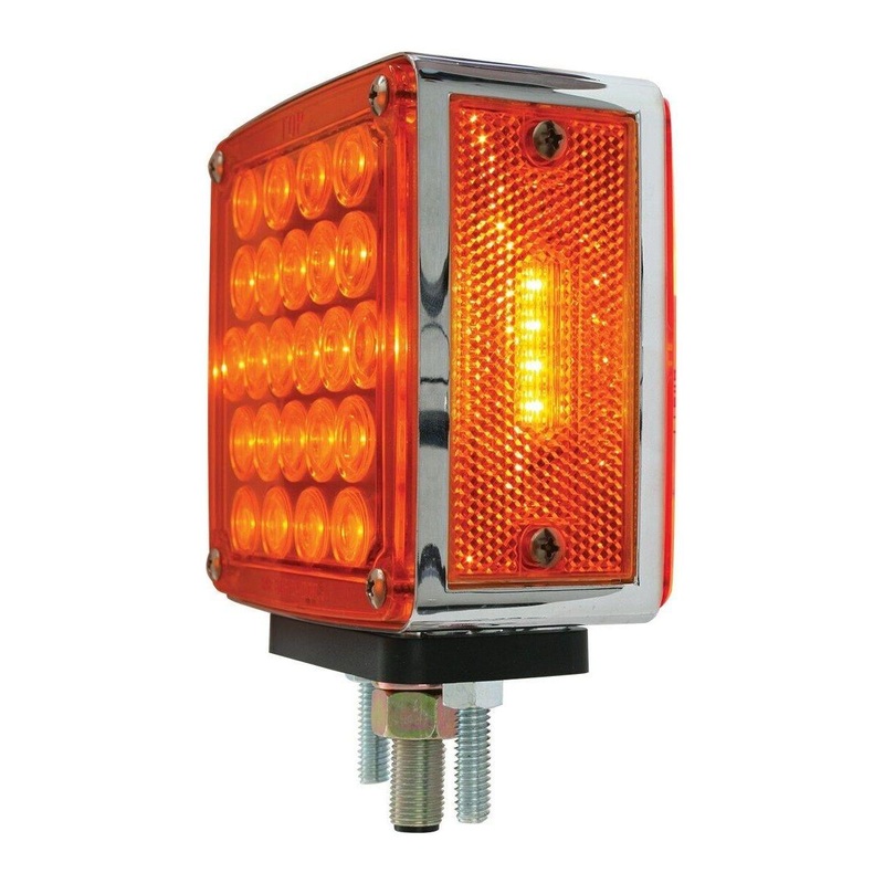 77620 Square Double Face Pearl LED Pedestal Light Amber/Amber (Driver)