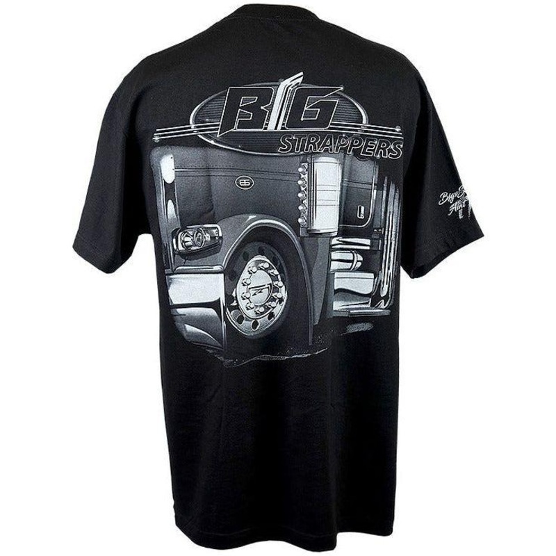 big strappers peterbilt pride n first class t-shirt black gray mens short sleeve