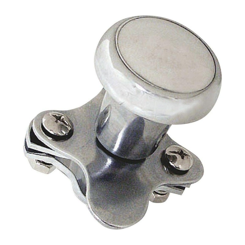 CHROME ALUMINUM STEERING WHEEL SPINNER universal mount truck semi car new 80100