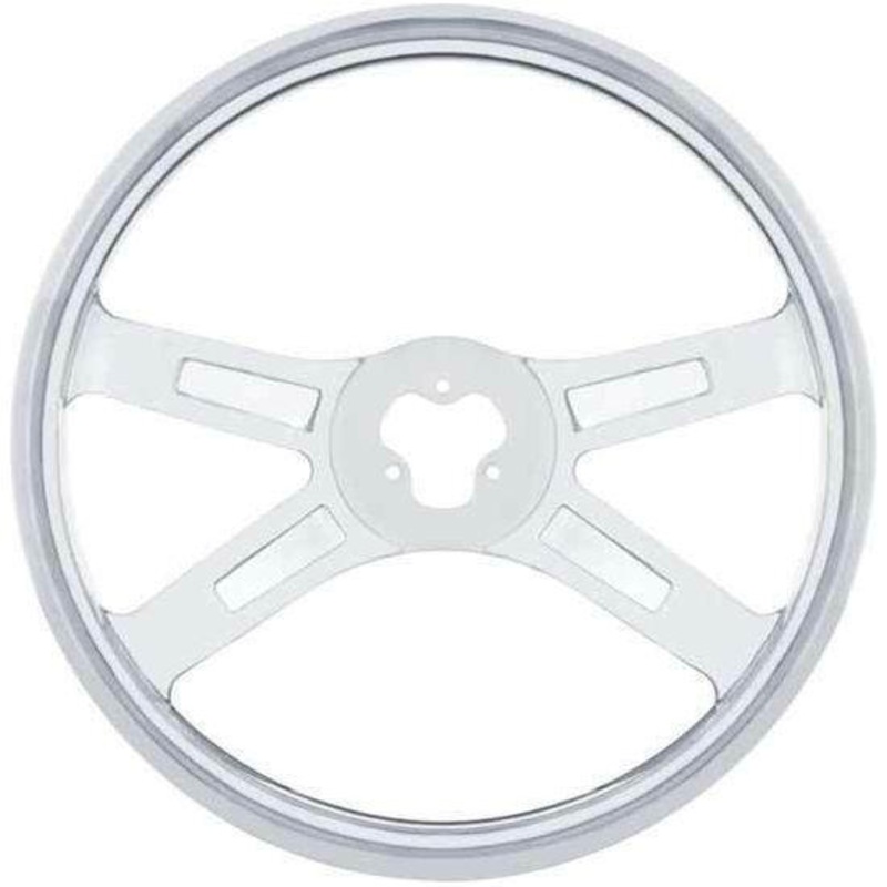 united pacific 18 polished Stainless Steel Steering Wheel universal truck 88210
