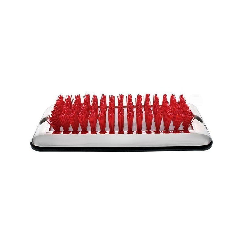 up-90055 heavy duty Stainless Shoe/Boot Scraper W/ red step Brush universal mount
