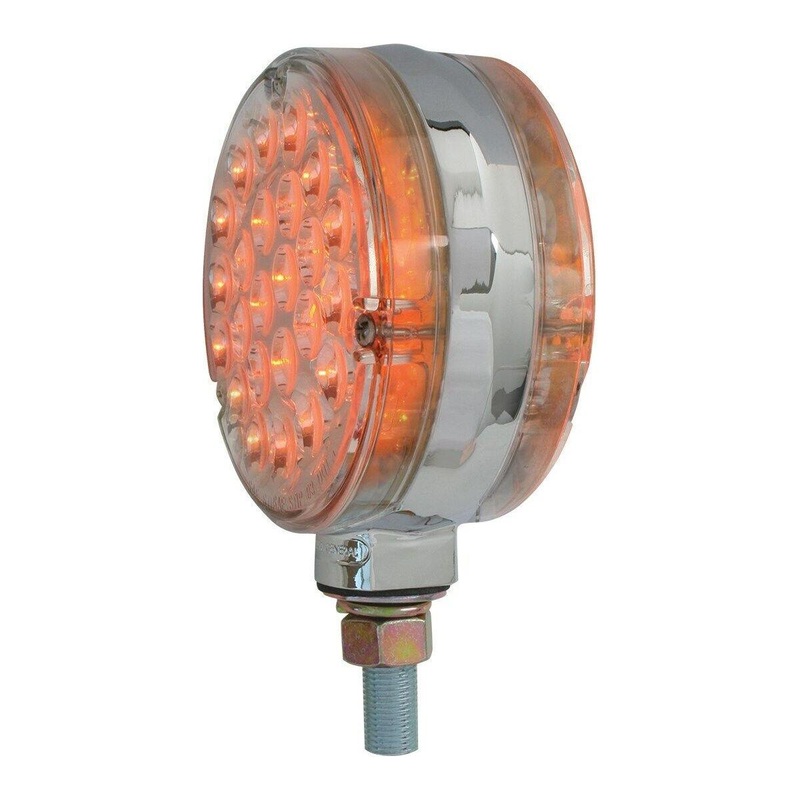 4 DOUBLE FACE PEARL LED Popsicle LIGHT clear red/yellow turn signal new 78363