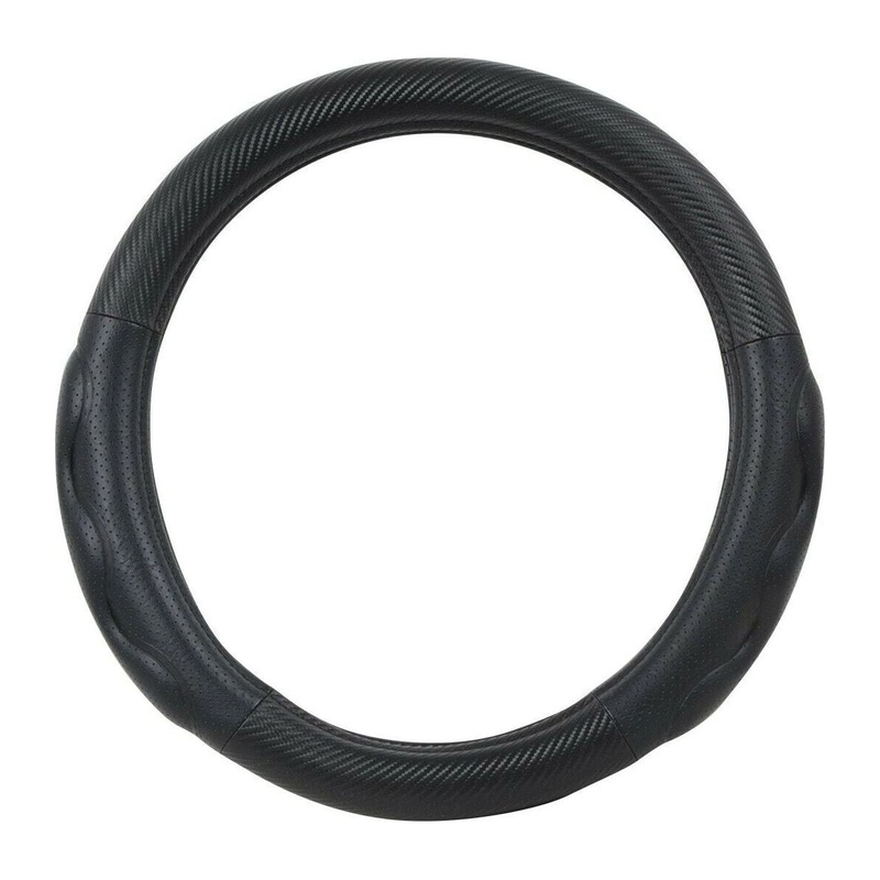 54059 steering wheel cover 18 inch universal carbon fiber truck matte black new 54059